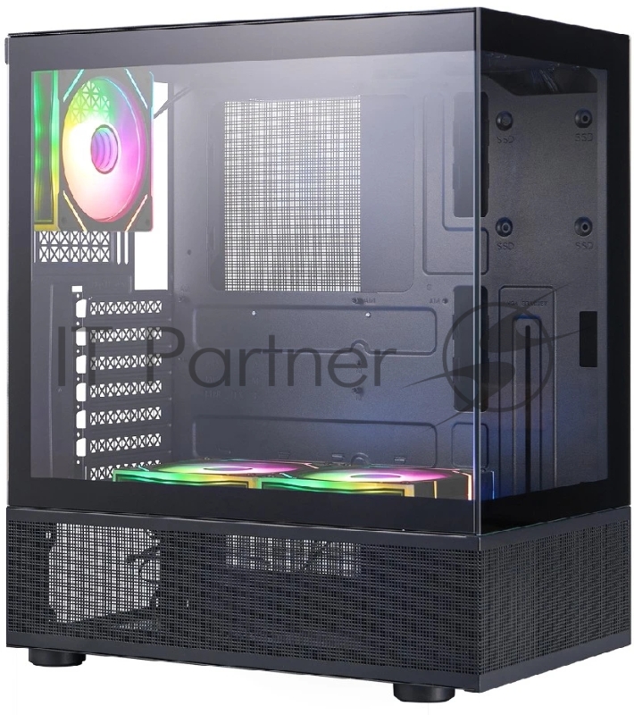 1STPLAYER MIKU Mi7-A ARGB Black / ATX / 3x120mm ARGB fans / Mi7-A-BK-2FC7R-1FC7