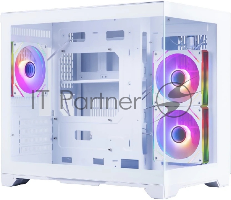 1STPLAYER MEGAVIEW MV6-TP ARGB White / mATX / 3x120mm ARGB fans / MV6-TP-WH-2FC7R-W-1FC7-W