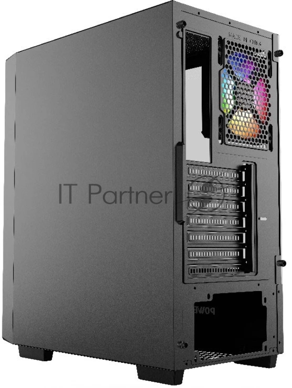 Powercase Mistral AY4B ARGB, Tempered Glass, 4x 120mm ARGB Fans, чёрный, ATX (CMAYB-A4)