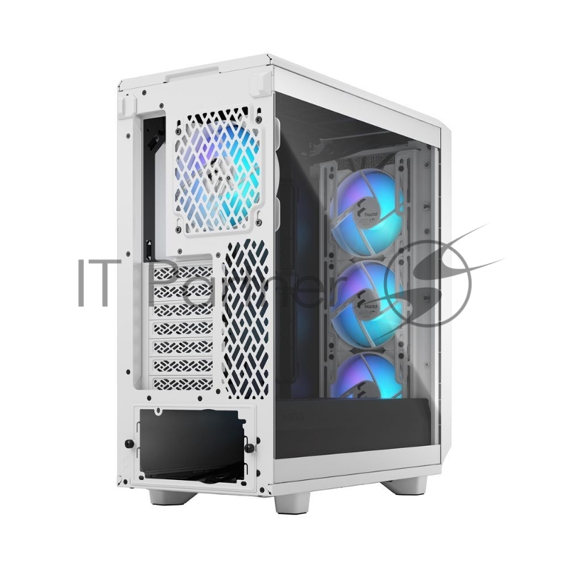 Корпус ПК без блока питания Fractal Design Meshify 2 Compact RGB TG Light Tint, Midi-Tower, 4x120mm RGB, 2xUSB-A 3.2 + 1xUSB 3.2 Type-C ATX, mATX, mITX White