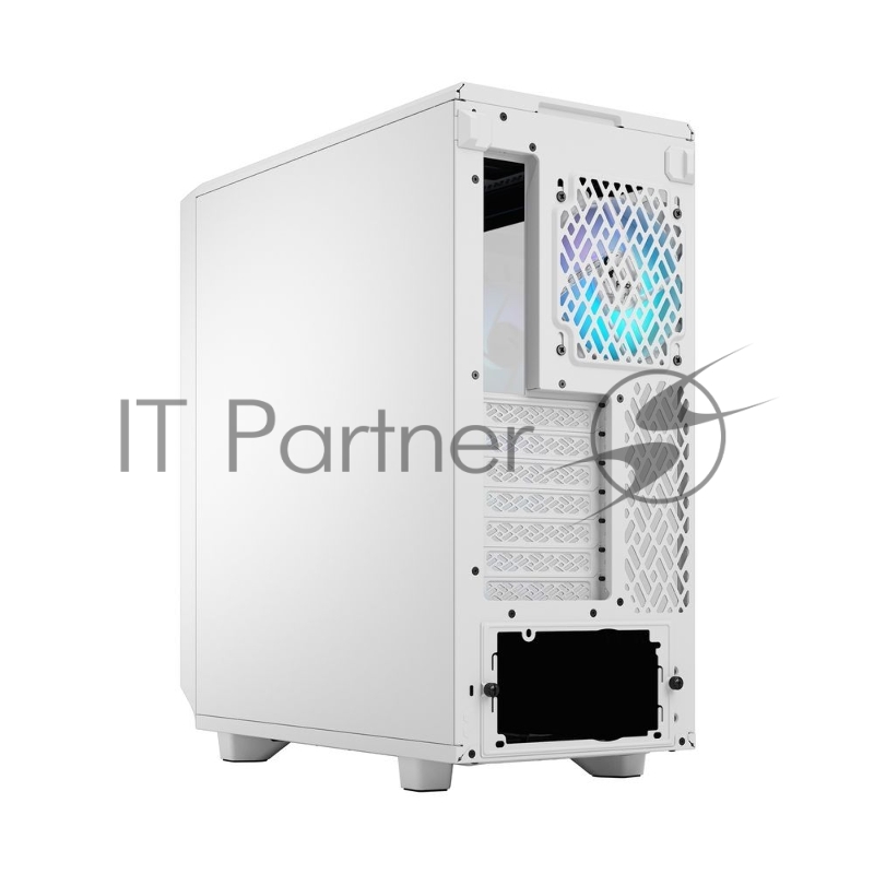 Корпус ПК без блока питания Fractal Design Meshify 2 Compact RGB TG Light Tint, Midi-Tower, 4x120mm RGB, 2xUSB-A 3.2 + 1xUSB 3.2 Type-C ATX, mATX, mITX White