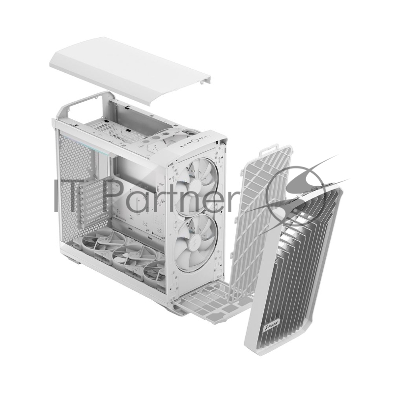 Корпус ПК без блока питания Fractal Design Torrent RGB TG Clear Tint, Full-Tower, 2x180mm + 3x140mm RGB, 2xUSB-A 3.2 + 1xUSB 3.2 Type-C E-ATX, SSI-CEB, SSI-EEB, ATX, mATX, mITX White