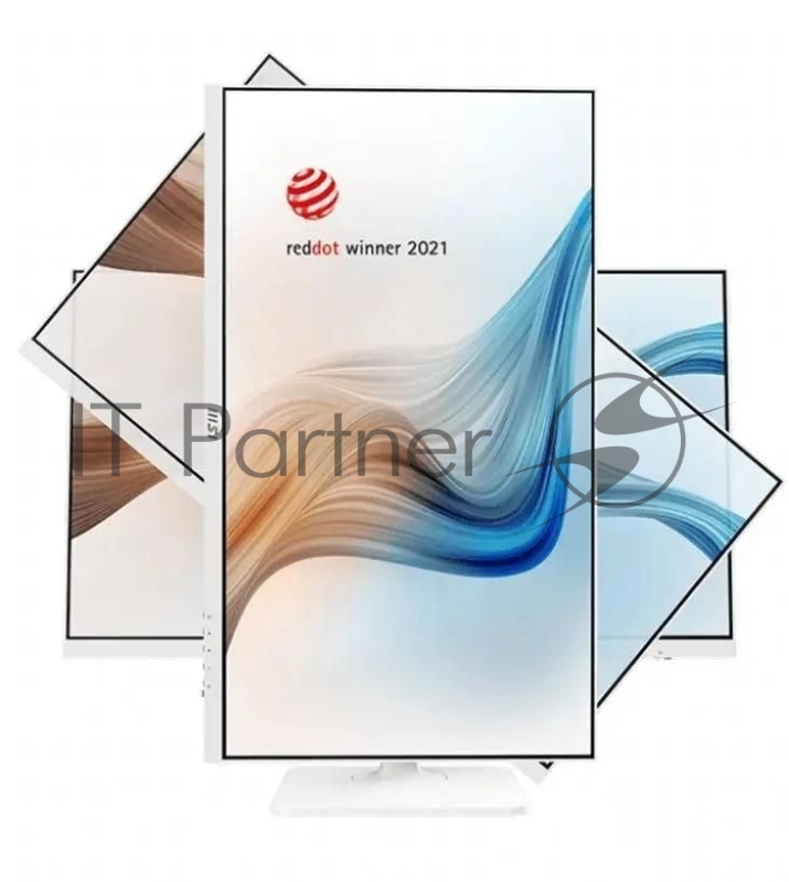 Монитор 27 MSI Modern MD272QXPW White (IPS, 2560x1440, HDMI+DP+Type C, 4 ms, 178°/178°, 400 cd/m, 1000:1 (100M:1), 100Hz, Spk, Pivot)