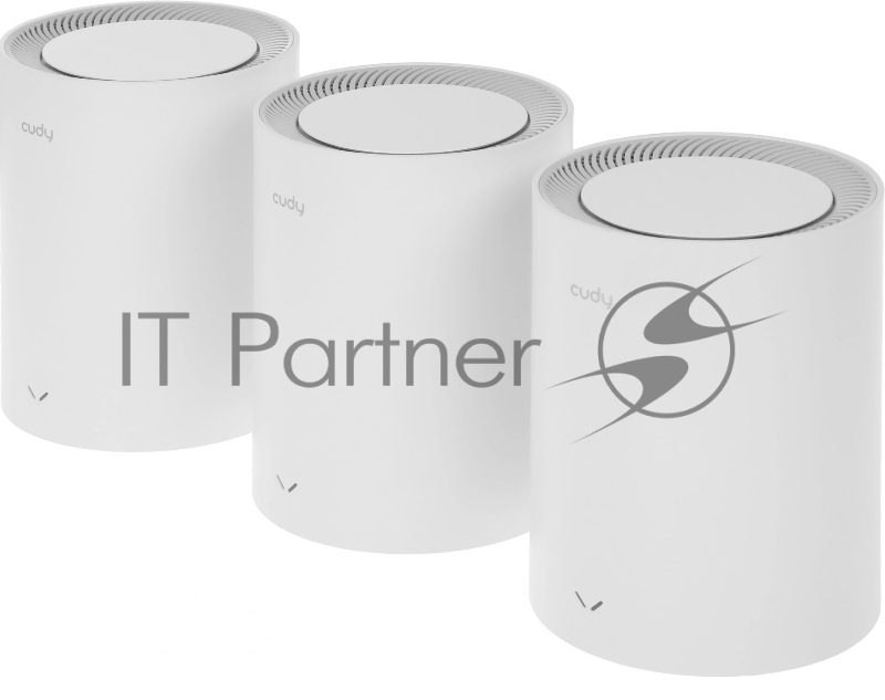 Бесшовный Mesh роутер Cudy M3000 (M3000(3-PACK) WHITE) AX3000 100/1000/2500BASE-T белый (упак.:3шт)