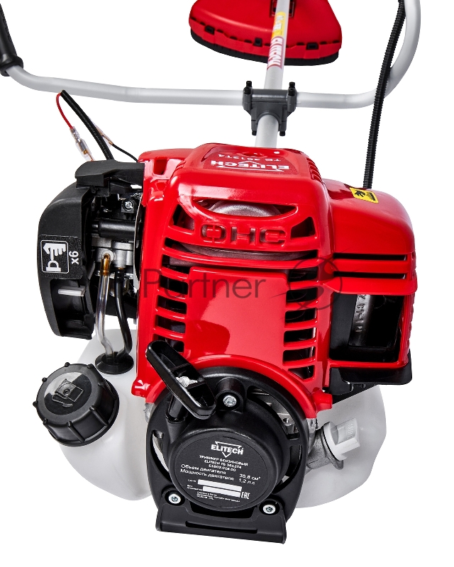 Триммер бензиновый Elitech ТБ 3612T4 (E1602.016.00) 900Вт 1.2л.с. неразбор.штан. реж.эл.:леска/нож