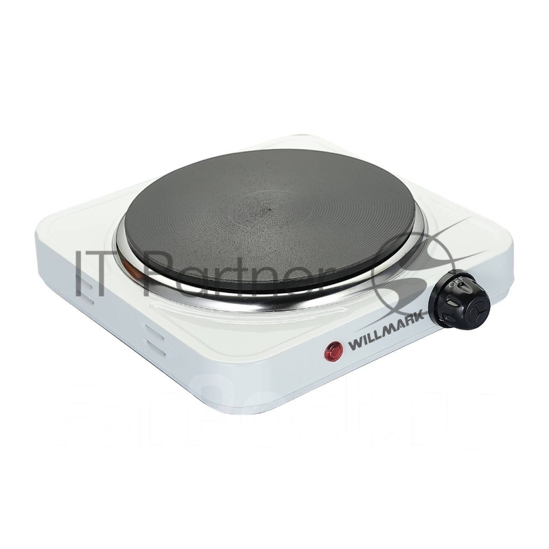 Плита электрическая WILLMARK HS-115W 1 чугунная конфорка 185 mm, 1500Вт, белый