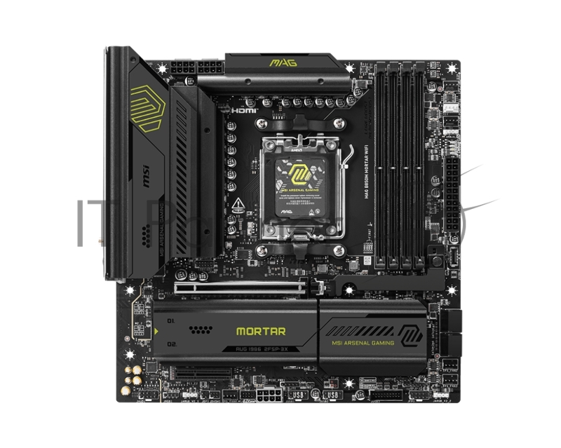 Материнская плата MSI MAG B850M MORTAR WIFI B850, AM5, 4*DDR5, 1*PCIEx16, 1*PCIEx4, 3*M.2, 3*TypeC, 3*USB3.2Gen2, 6*USB3.2Gen1, 4*USB2.0, 4*SATA3.0, 5G, HDMI, M-ATX, RTL