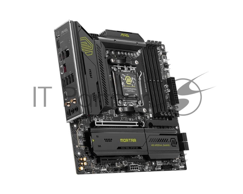 Материнская плата MSI MAG B850M MORTAR WIFI B850, AM5, 4*DDR5, 1*PCIEx16, 1*PCIEx4, 3*M.2, 3*TypeC, 3*USB3.2Gen2, 6*USB3.2Gen1, 4*USB2.0, 4*SATA3.0, 5G, HDMI, M-ATX, RTL