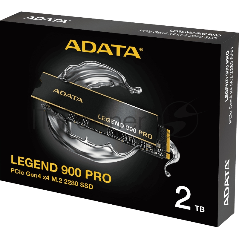 Твердотельный накопитель ADATA SSD LEGEND 900 PRO, 2000GB, M.2(22x80mm), NVMe 1.4, PCIe 4.0 x4, 3D NAND, R/W 7400/6500MB/s, IOPs н.д./н.д., TBW 1200, DWPD 0.3 (5 лет)