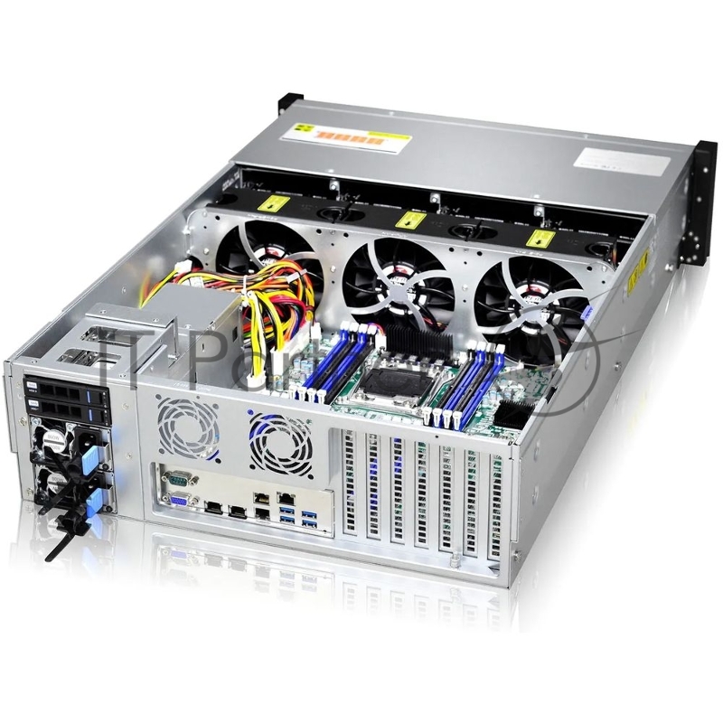 Серверный корпус/ Gooxi RMC3116-670-HSE-D 3U 16bay chassis ,Expander backplane rear 2*2.5SAS/SATA 1300W 1+1 EU power cables rail kit