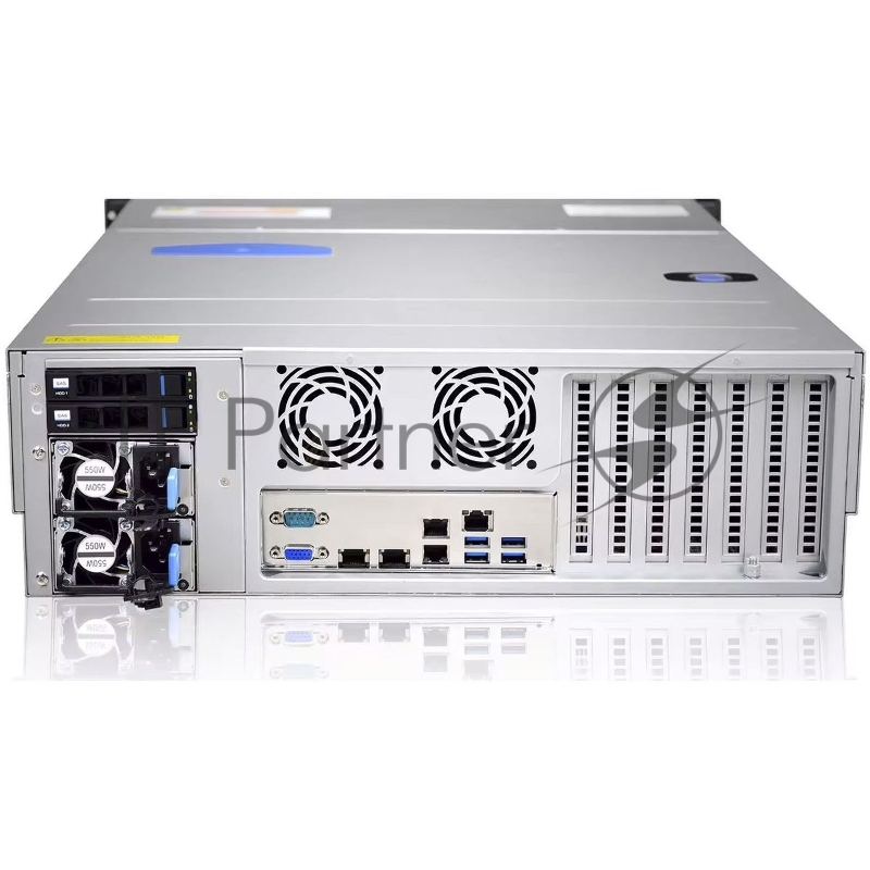 Серверный корпус/ Gooxi RMC3116-670-HS-D 3U 16bay chassis ,direct backplane rear 2*2.5SAS/SATA 1300W 1+1 EU power cables rail kit