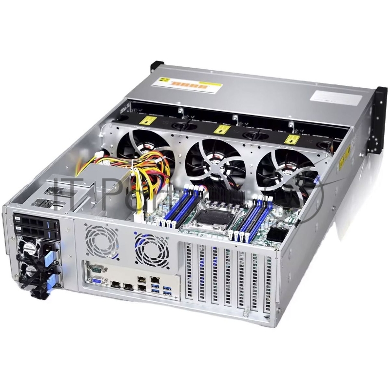 Серверный корпус/ Gooxi RMC3116-670-HS-D 3U 16bay chassis ,direct backplane rear 2*2.5SAS/SATA 1300W 1+1 EU power cables rail kit