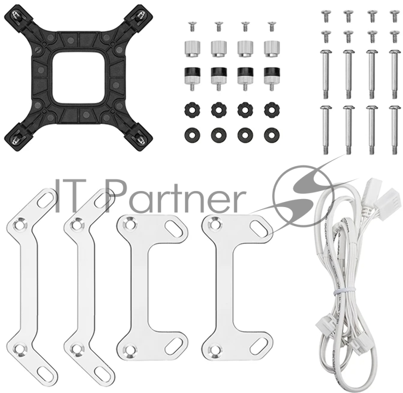Система водяного охлаждения Deepcool LQ240 Wh ARGB Soc-AM5/AM4/1200/1700/1851 белый 4-pin 38.71dB Al LCD 300W 1530gr Ret (R-LQ240-WHDSMC-G-1)