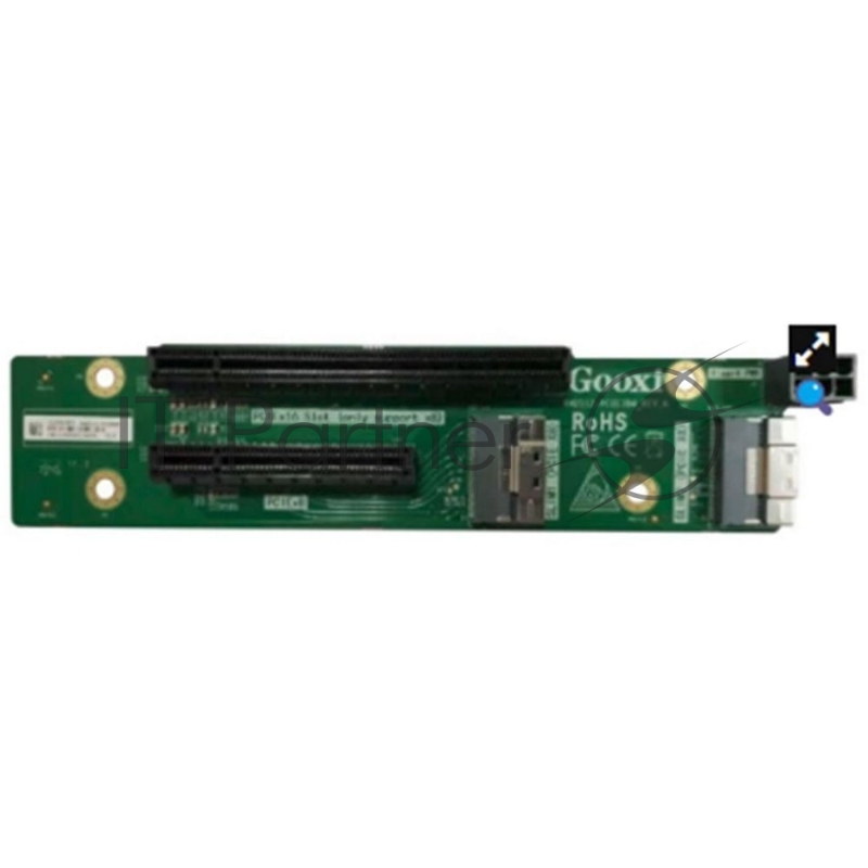 Райзер Gooxi SL2108-748-PCIE4-M1 2*Slimline x8 to 2*PCIe3.0x8(1*x16 SLOT+1*x8 SLOT),Riser4((including half-height bracket, adapter board and high-speed cable),for SL-G3)