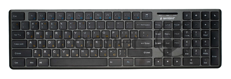 Проводная клавиатура Gembird KB-8460, полноразмерная, 103кл+5 доп, 12Fn, ножничная, тихая, 1.5м, черная