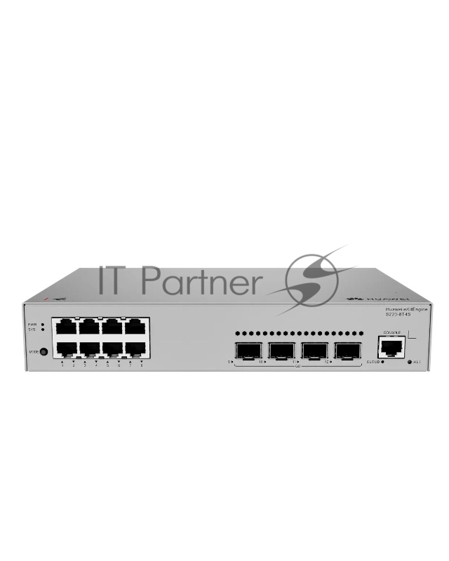 Коммутатор HUAWEI S220-8T4S (L2+, 8*10/100/1000BASE-T ports, 4*GE SFP ports, built-in AC power)