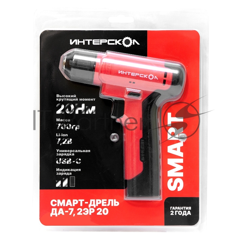 Дрель-шуруповерт аккумуляторная ДА-7,2ЭР 20 874.3.0.00 INTERSKOL