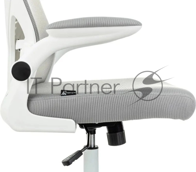 Кресло руководителя Бюрократ Aster серый с подголов. крестов. пластик пластик белый