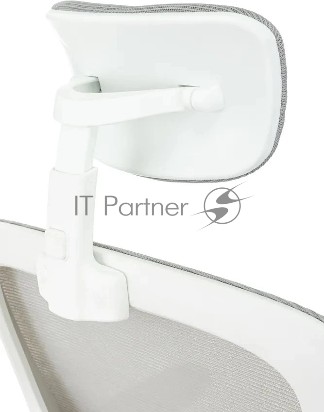 Кресло руководителя Бюрократ Aster серый с подголов. крестов. пластик пластик белый