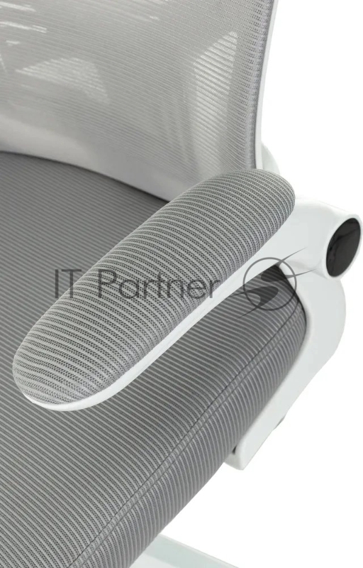 Кресло руководителя Бюрократ Aster серый с подголов. крестов. пластик пластик белый