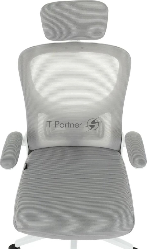 Кресло руководителя Бюрократ Aster серый с подголов. крестов. пластик пластик белый