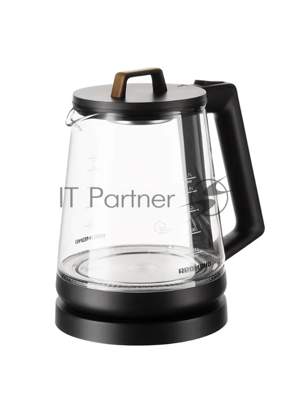 Чайник Redmond KG-226, черный с деревом