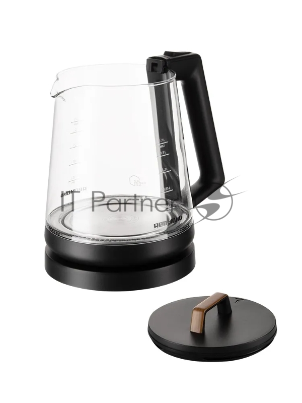 Чайник Redmond KG-226, черный с деревом