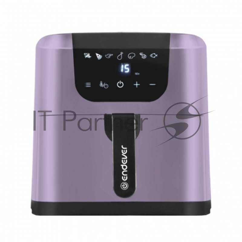 Аэрогриль Endever Skyline AF-127, фиолетовый, мощность 1800 Вт, объем 4,5 л, 7 авторежимов, температура 80-200 С, 2 шт/уп.