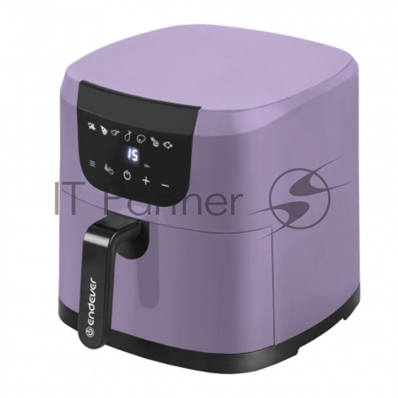 Аэрогриль Endever Skyline AF-127, фиолетовый, мощность 1800 Вт, объем 4,5 л, 7 авторежимов, температура 80-200 С, 2 шт/уп.