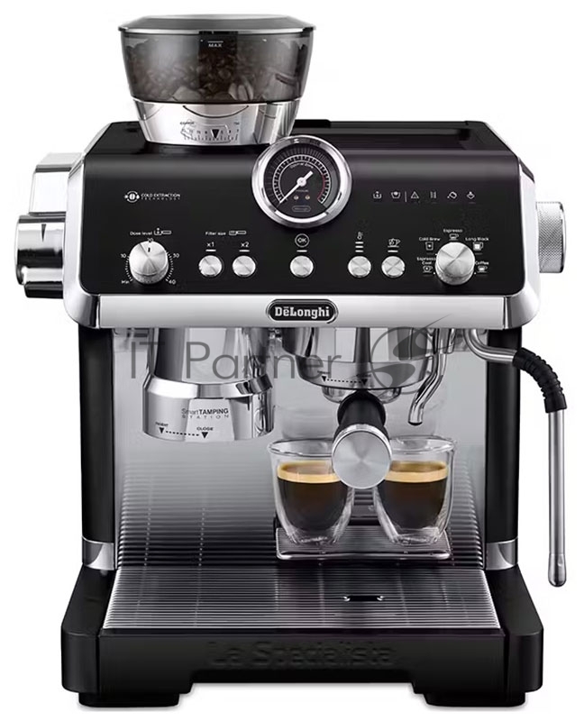 Кофеварка рожковая DELONGHI EC9555 ВК черный, исп. кофе - молотый/зерновой, 2 л, 1550 Вт, 19 Бар