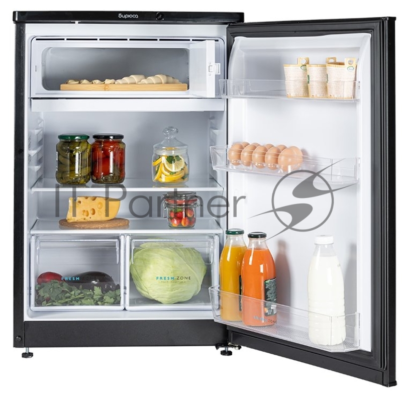 Холодильник Бирюса B508 черный однокамерный 116/34л морозилка сверху