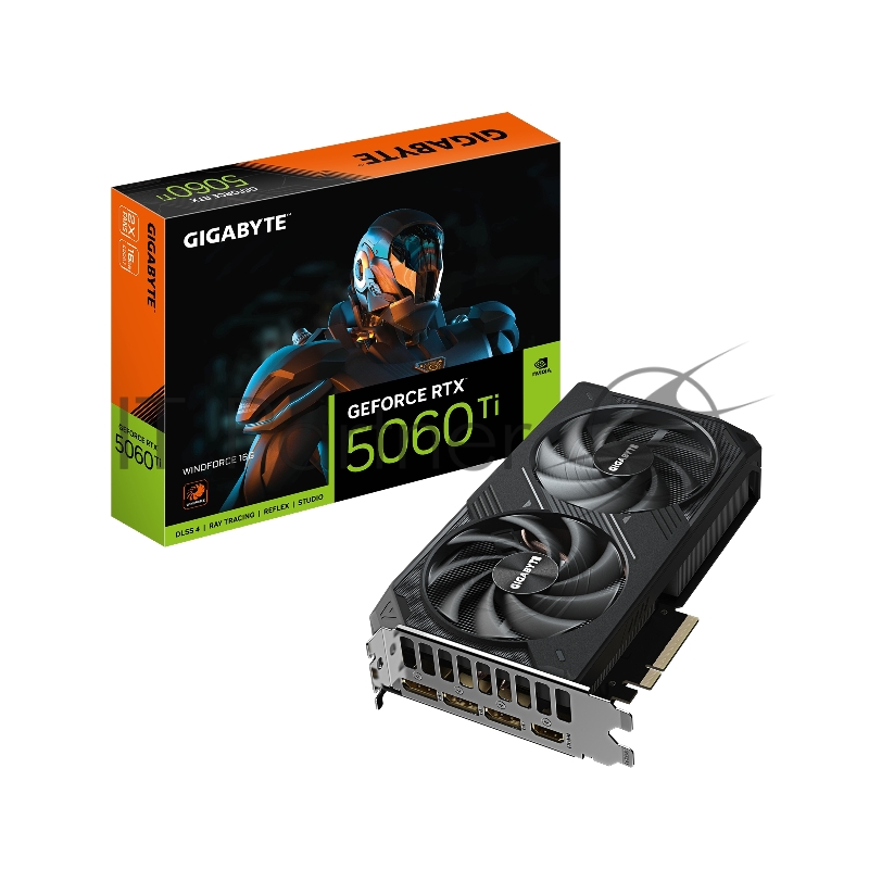 Видеокарта Gigabyte PCI-E 5.0 GV-N506TWF2-16GD 1.0 NVIDIA GeForce RTX 5060TI 16Gb 128bit GDDR7 2572/28000 HDMIx1 DPx3 HDCP Ret