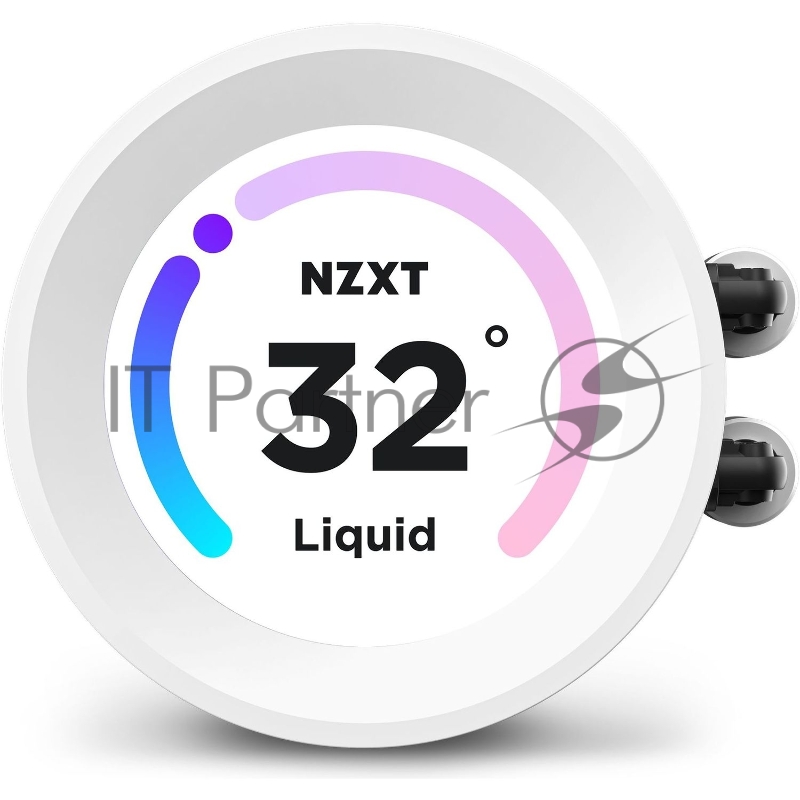 Система жидкостного охлаждения NZXT Kraken Elite 240 RGB (250W, 240mm, LED temp., White, RGB/ Fans: 1xF240 RGB Core Fan, 75.12CFM, 30dBA, 2400RPM/ Pump height 65mm, 2800RPM, Rad thickness 27mm/ S: 1851, 1700, 1200, 115X, AM5, AM4)