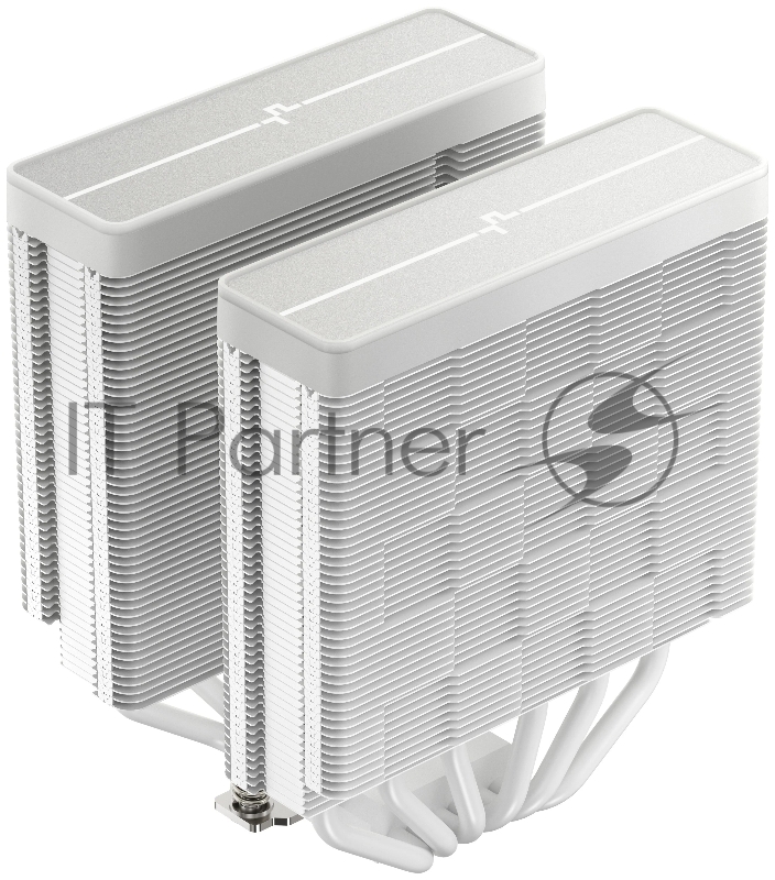 Кулер для процессора DEEPCOOL AG620 WH ARGB V2 LGA20XX/1700/1200/115X/AM5/AM4 (9шт/кор, TDP 260W, PWM, ARGB DUAL Fan 120mm, 6 тепл. трубок, белый) RET