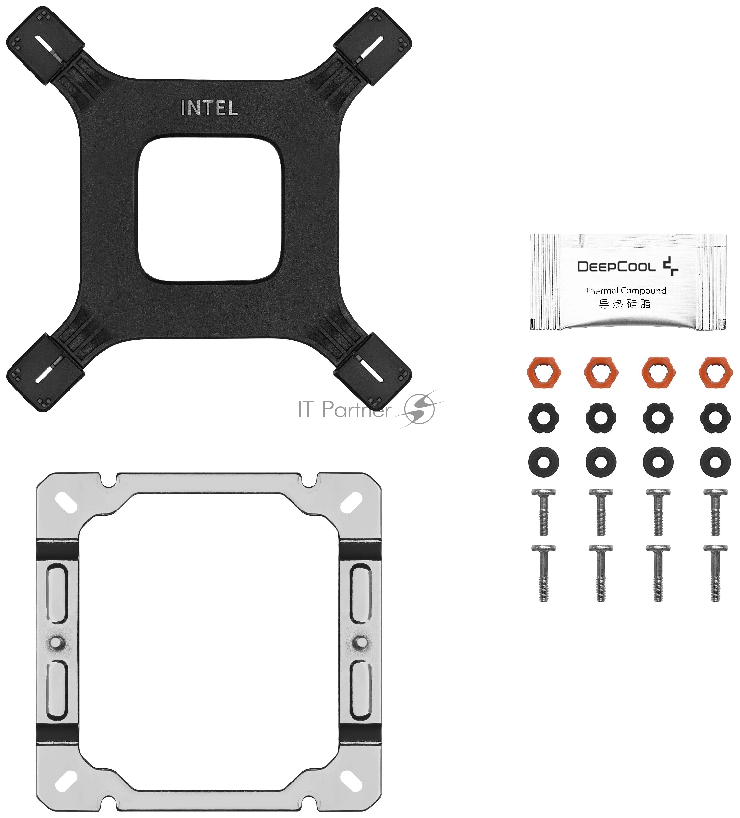 Кулер для процессора DEEPCOOL AG400 WH ARGB V2 LGA1851/1700/1200/115X/AM5/AM4 (18шт/кор, TDP 220W, PWM, ARGB Fan 120mm, 4 тепл. трубки, белый) RET