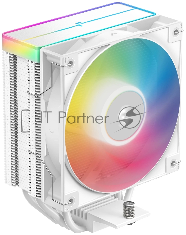 Кулер для процессора DEEPCOOL AG400 WH ARGB V2 LGA1851/1700/1200/115X/AM5/AM4 (18шт/кор, TDP 220W, PWM, ARGB Fan 120mm, 4 тепл. трубки, белый) RET