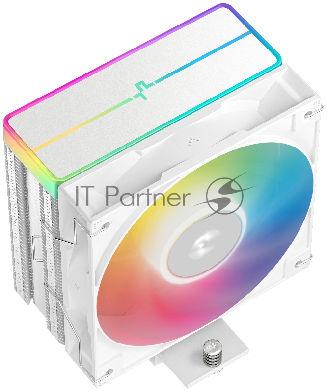 Кулер для процессора DEEPCOOL AG400 WH ARGB V2 LGA1851/1700/1200/115X/AM5/AM4 (18шт/кор, TDP 220W, PWM, ARGB Fan 120mm, 4 тепл. трубки, белый) RET