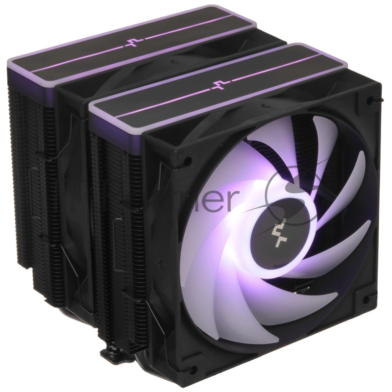 Кулер для процессора DEEPCOOL AG620 BK ARGB V2 LGA20XX/1700/1200/115X/AM5/AM4 (9шт/кор, TDP 260W, PWM, ARGB DUAL Fan 120mm, 6 тепл. трубок, черный) RET