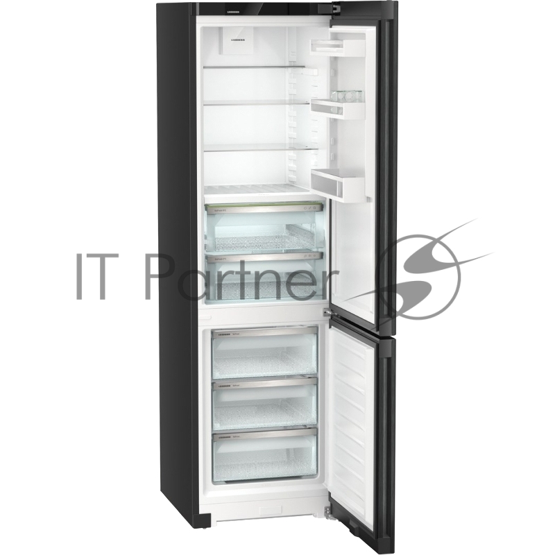 Холодильник Liebherr CBNbdc 573i-22 001 черный двухкамерный 255/94л морозилка снизу, No Frost