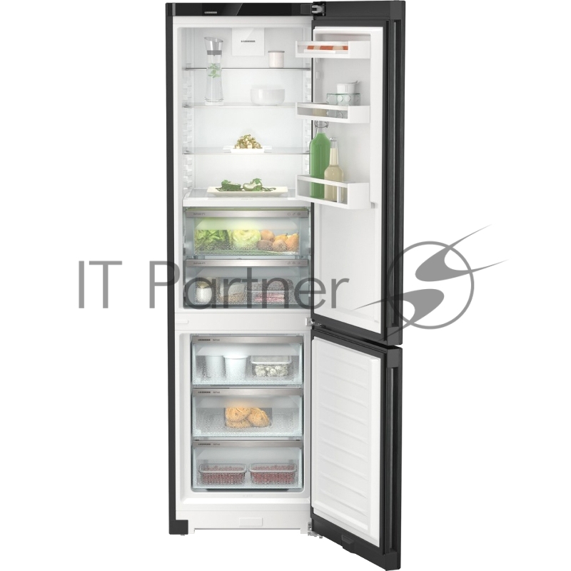 Холодильник Liebherr CBNbdc 573i-22 001 черный двухкамерный 255/94л морозилка снизу, No Frost