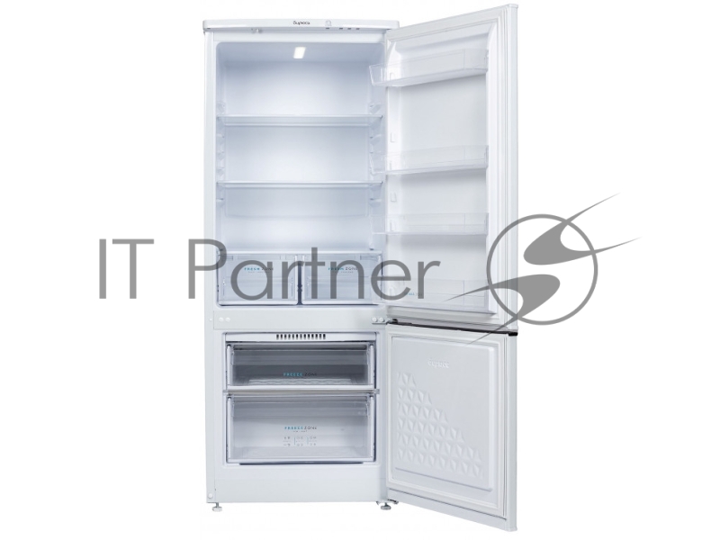 Холодильник Бирюса 551 белый, двухкамерный 180/60л морозилка снизу, автоматическое оттаивание