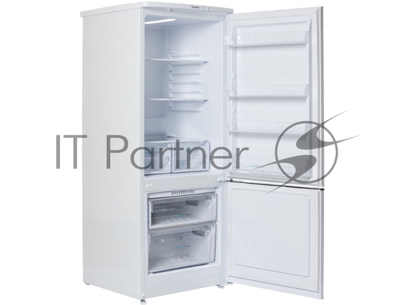 Холодильник Бирюса 551 белый, двухкамерный 180/60л морозилка снизу, автоматическое оттаивание