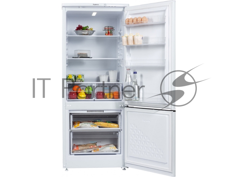 Холодильник Бирюса 551 белый, двухкамерный 180/60л морозилка снизу, автоматическое оттаивание