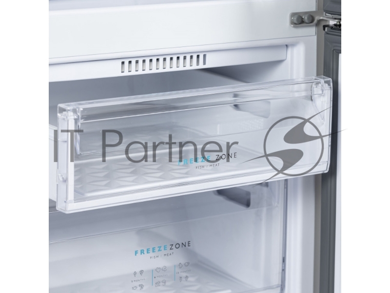 Холодильник Бирюса M551 металлик, двухкамерный 180/60л морозилка снизу, автоматическое оттаивание