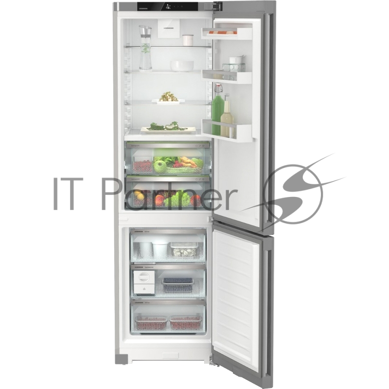 Холодильник Liebherr Plus, BioFresh Fruit & Vegetable-Safe 2 контейнера, МК NoFrost, 3 контейнера МК, в. 201,5 см, ш. 60 см, класс ЭЭ A++, внутренние ручки, покрытие SteelFinish