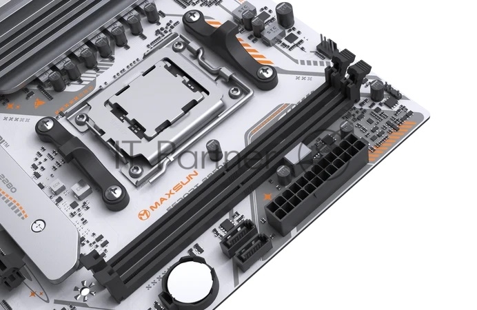 Материнская плата MAXSUN MS-eSport B850M WIFI ICE, AM5, B850, 2*DDR5, 2*SATA 3.0, 2*M.2, USB 3.2, USB 2.0, Type-C, 1*PCIE 16, 1*PCIE 1, HDMI+DP, mATX