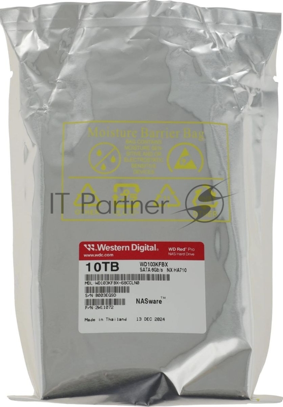 Жесткий диск WD SATA-III 10TB WD103KFBX Red Pro (7200rpm) 512Mb 3.5