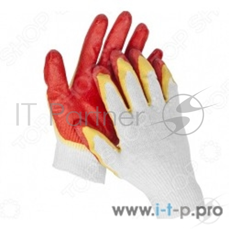 Перчатки Перчатки STAYER MASTER MaxSafe 10 пар, трикотажные, двойная обливная ладонь из латекса, х/б, 13 класс, L-XL 11409-H10