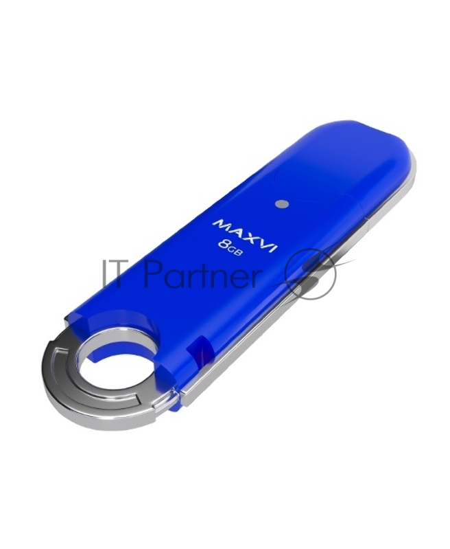 Флеш диск Maxvi P2 8GB USB 2.0 blue, монолит с колпачком, ABS пластик