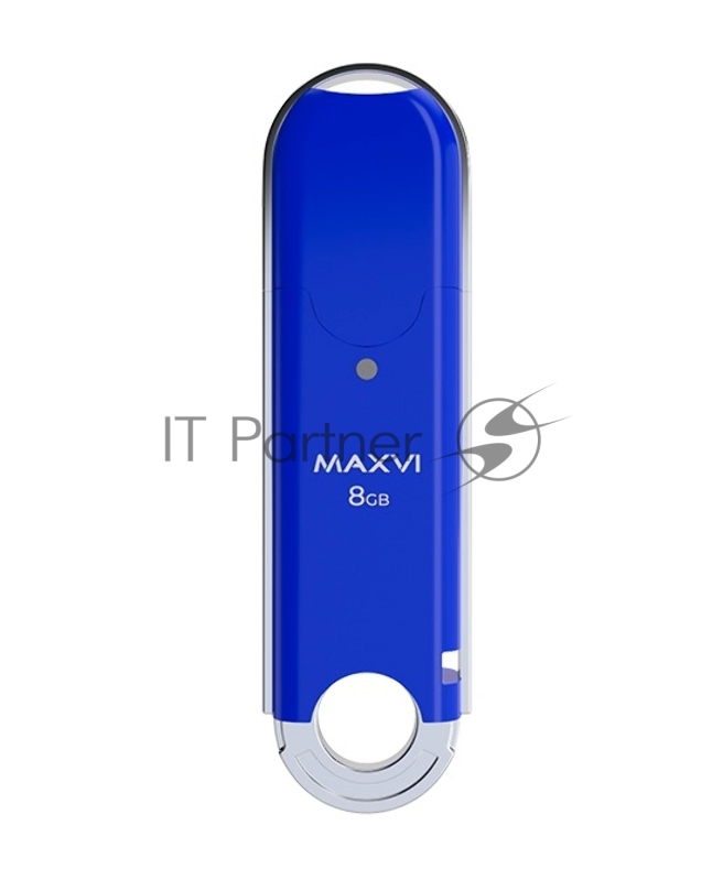 Флеш диск Maxvi P2 8GB USB 2.0 blue, монолит с колпачком, ABS пластик